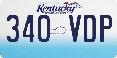 KY license plate 340VDP