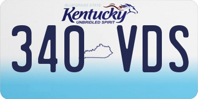 KY license plate 340VDS