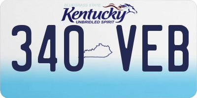KY license plate 340VEB