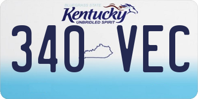 KY license plate 340VEC