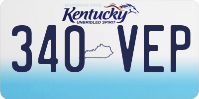 KY license plate 340VEP