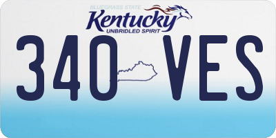 KY license plate 340VES