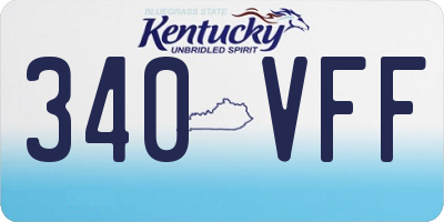 KY license plate 340VFF