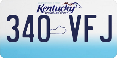 KY license plate 340VFJ