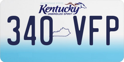 KY license plate 340VFP