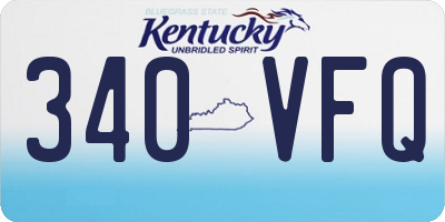 KY license plate 340VFQ