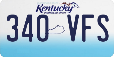 KY license plate 340VFS
