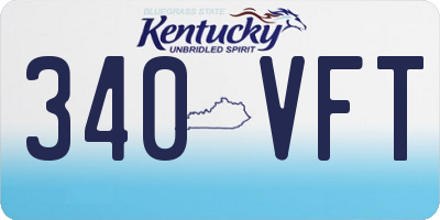 KY license plate 340VFT