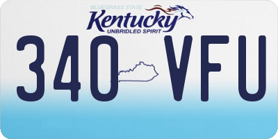 KY license plate 340VFU