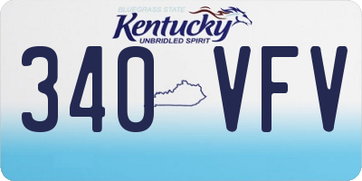 KY license plate 340VFV