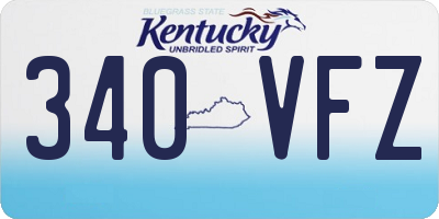 KY license plate 340VFZ