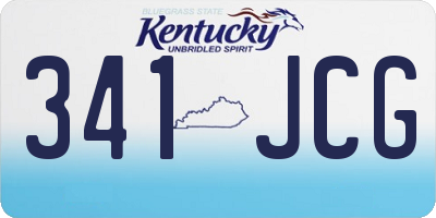 KY license plate 341JCG