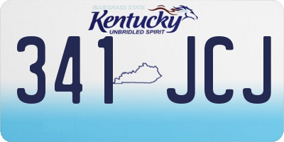 KY license plate 341JCJ