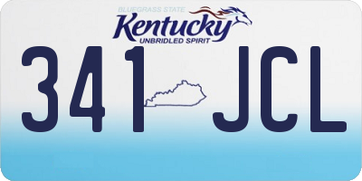 KY license plate 341JCL