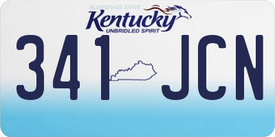 KY license plate 341JCN