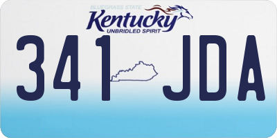 KY license plate 341JDA