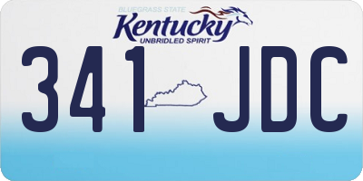 KY license plate 341JDC
