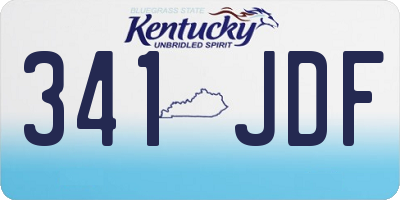 KY license plate 341JDF