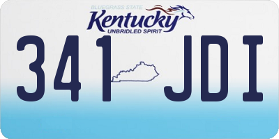 KY license plate 341JDI
