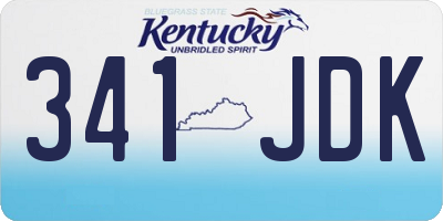 KY license plate 341JDK