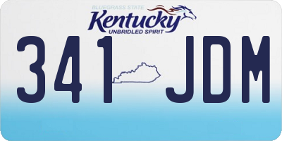 KY license plate 341JDM