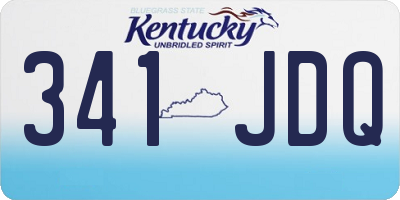 KY license plate 341JDQ