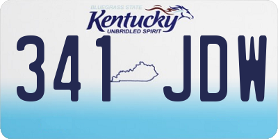 KY license plate 341JDW