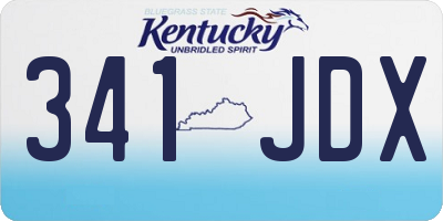 KY license plate 341JDX