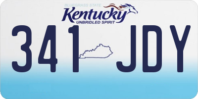 KY license plate 341JDY