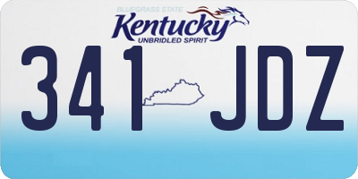 KY license plate 341JDZ