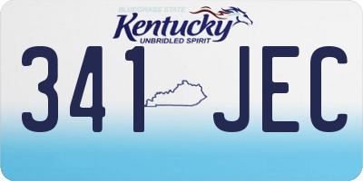 KY license plate 341JEC