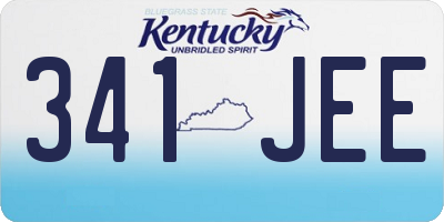 KY license plate 341JEE