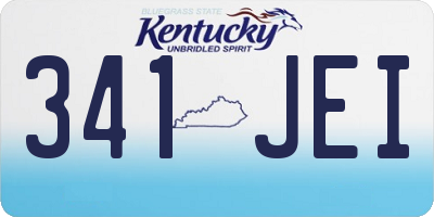 KY license plate 341JEI