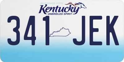 KY license plate 341JEK