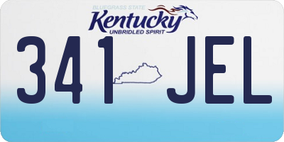 KY license plate 341JEL