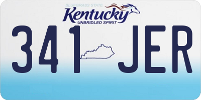 KY license plate 341JER