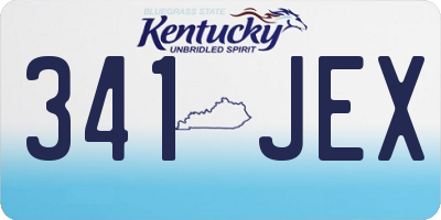 KY license plate 341JEX