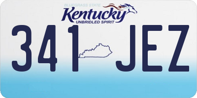 KY license plate 341JEZ