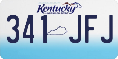 KY license plate 341JFJ
