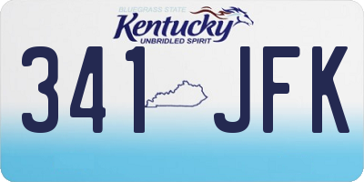 KY license plate 341JFK