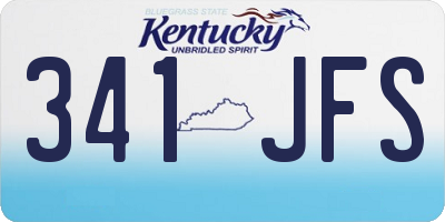 KY license plate 341JFS