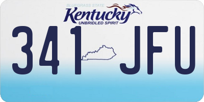 KY license plate 341JFU
