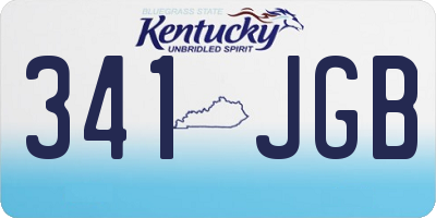 KY license plate 341JGB