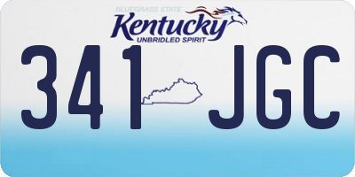 KY license plate 341JGC