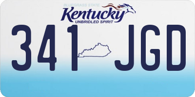KY license plate 341JGD