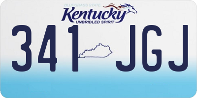 KY license plate 341JGJ