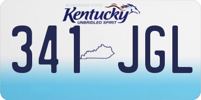 KY license plate 341JGL