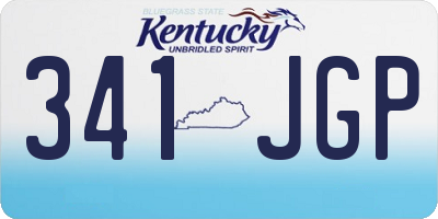 KY license plate 341JGP