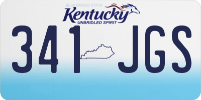KY license plate 341JGS