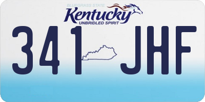 KY license plate 341JHF